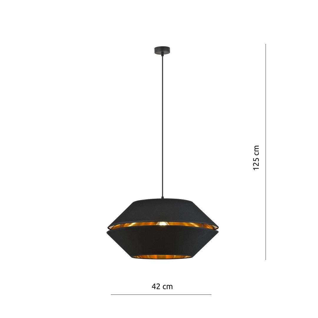 Hängeleuchte Harmony 1 in Schwarz, Gold, 1-flammig