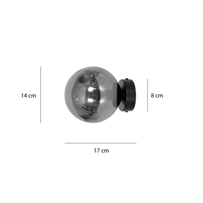 Wandleuchte Noctara K1 in Schwarz, Graphit, 1-flammig