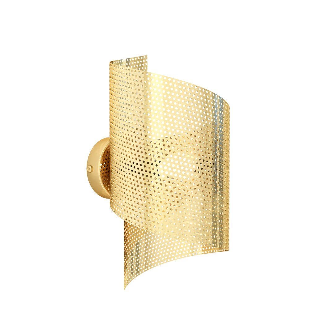 Wandleuchte Twist in Gold, 1-flammig