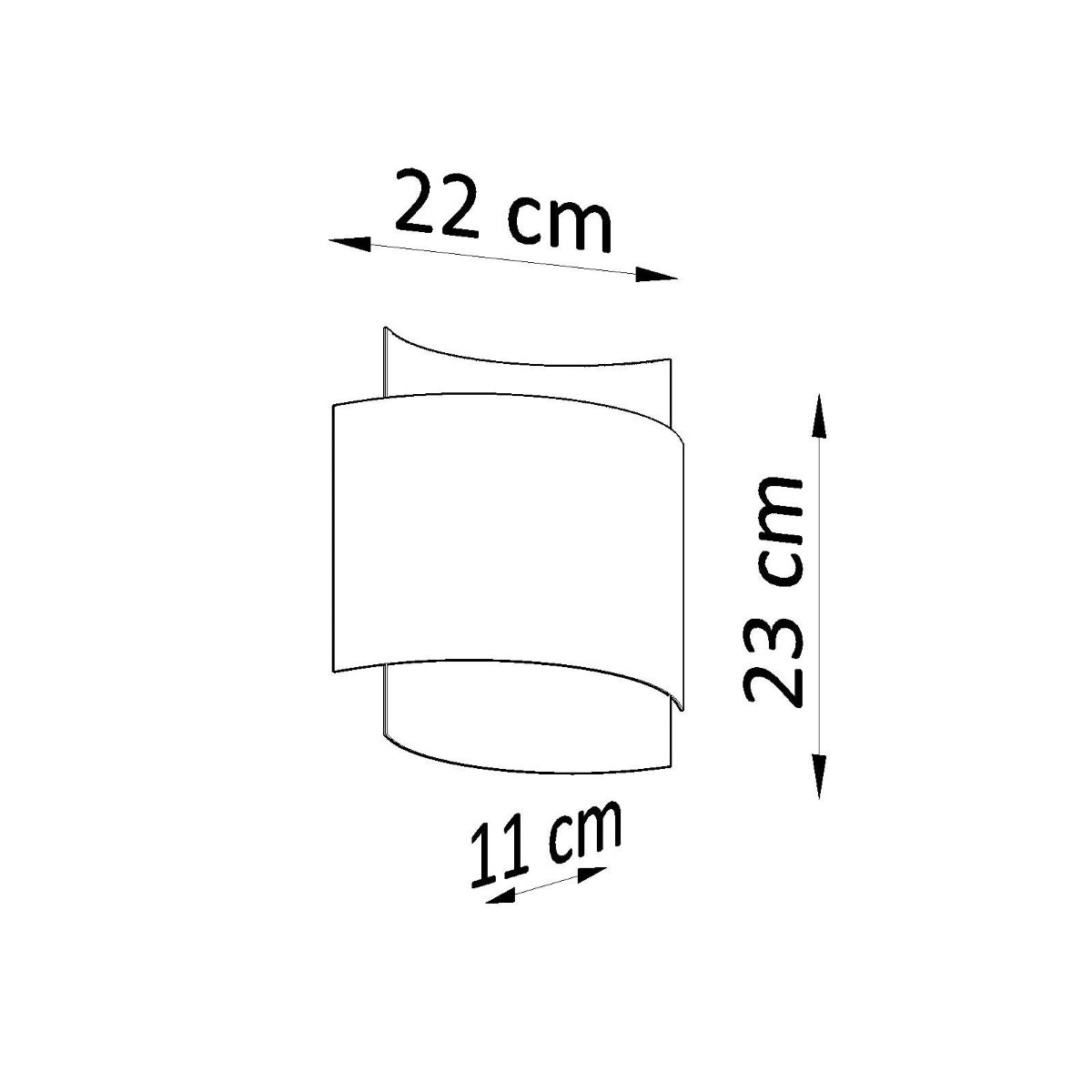 Wandleuchte IMPACT schwarz