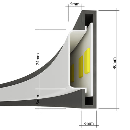 Kronleuchter RIO 78 schwarz 3000K