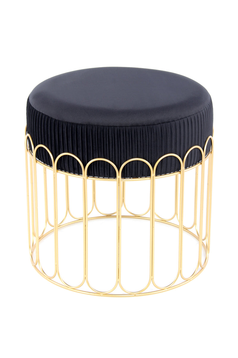 Hocker Cleopatra 425 Schwarz / Gold