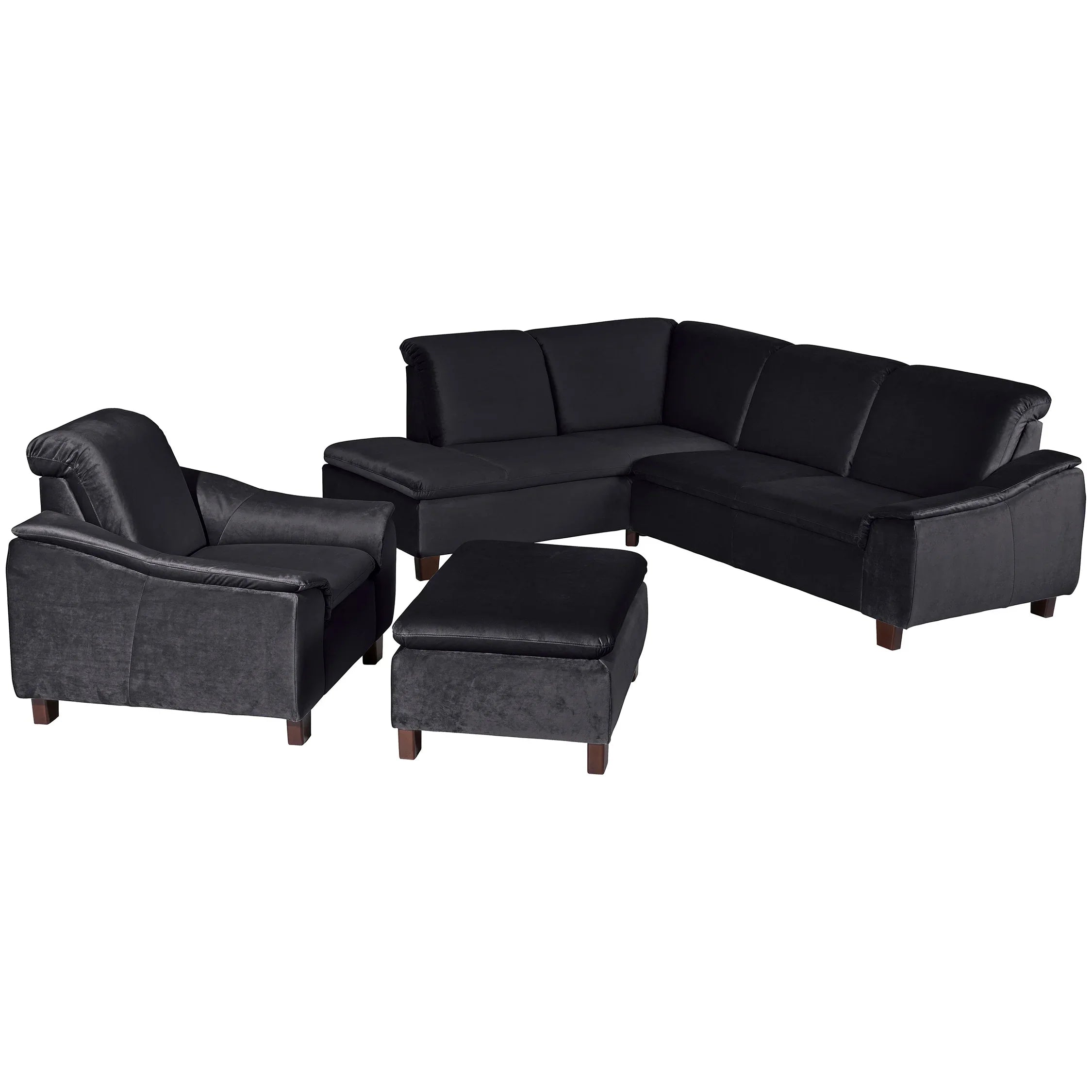 Aaron Ecksofa links mit Sofa 2,5-Sitzer rechts