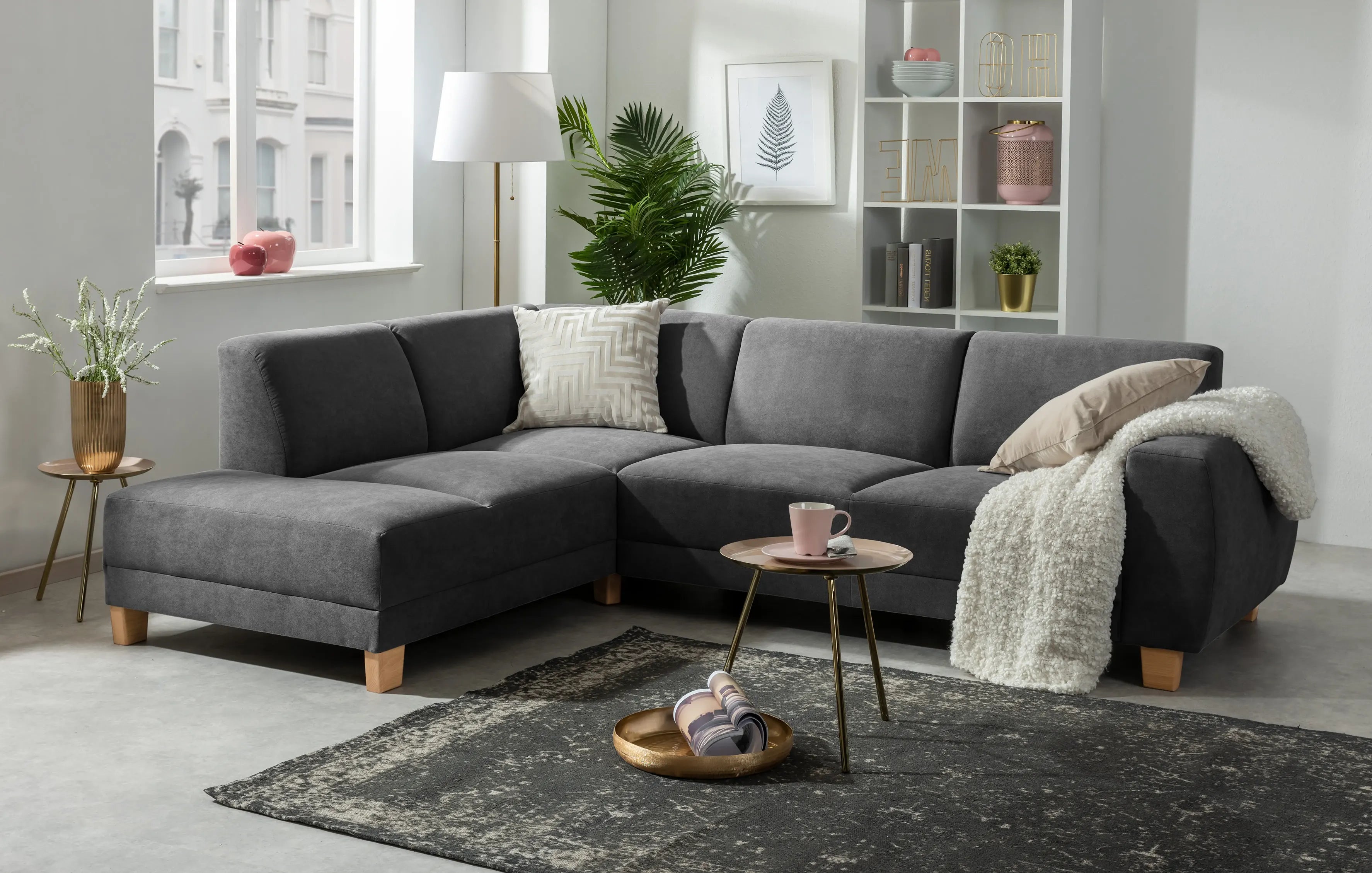 Blackpool Ecksofa links mit Sofa 2,5-Sitzer rechts