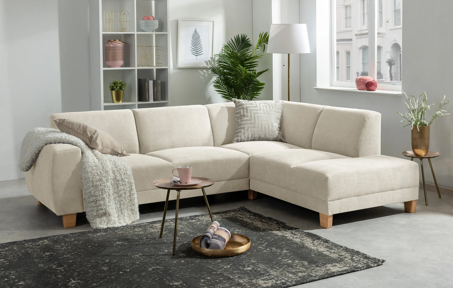 Blackpool Sofa 2,5-Sitzer links mit Ecksofa rechts