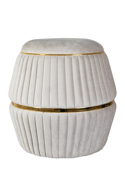 Hocker Doric 225 Taupe / Gold